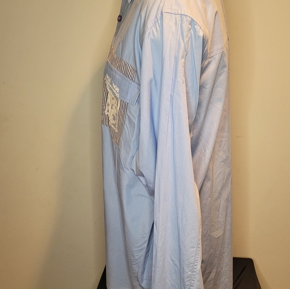 Vintage Le Jean de Marithe Francois Girbaud Dress Shirt XXL - Picture 4 of 12